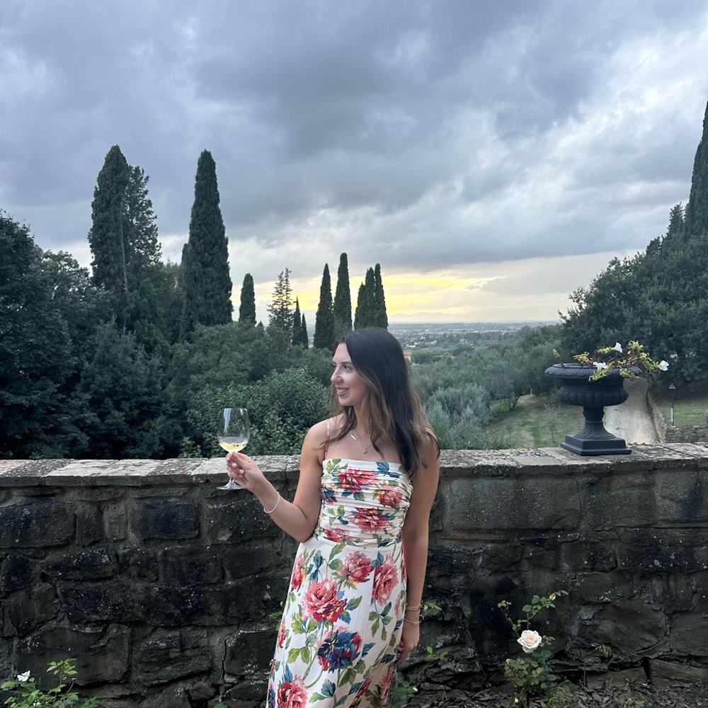 Floral Abercrombie Maxi Dress with Spaghetti Straps